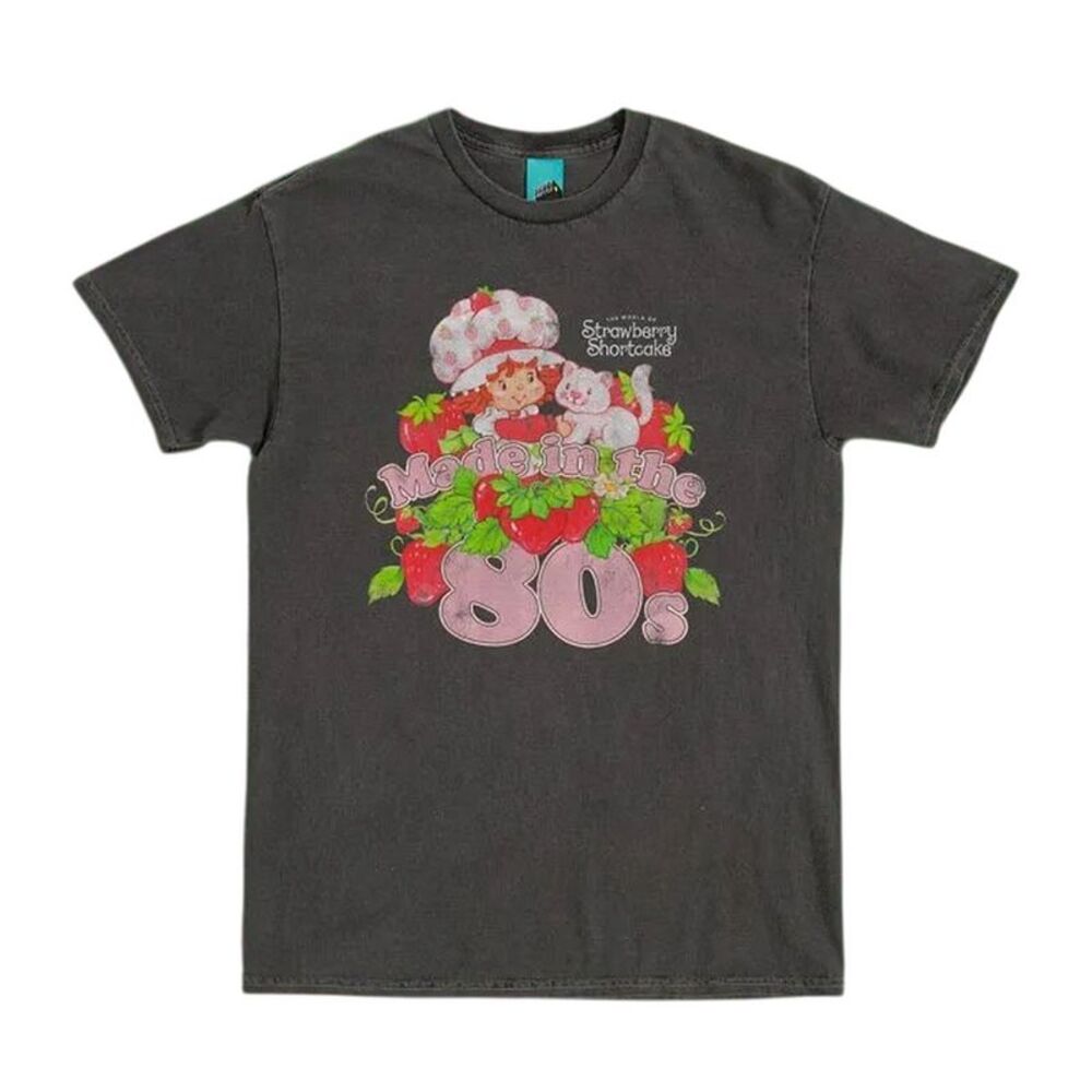 Strawberry Shortcake Unisex Adult Made In The 80s T-Shirt / Black